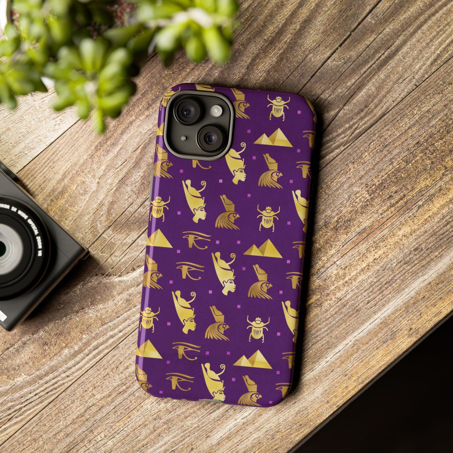 Purple and Gold Egyptian iPhone Tough Cases | Egyptian iPhone Case | Afrocentric iPhone Case