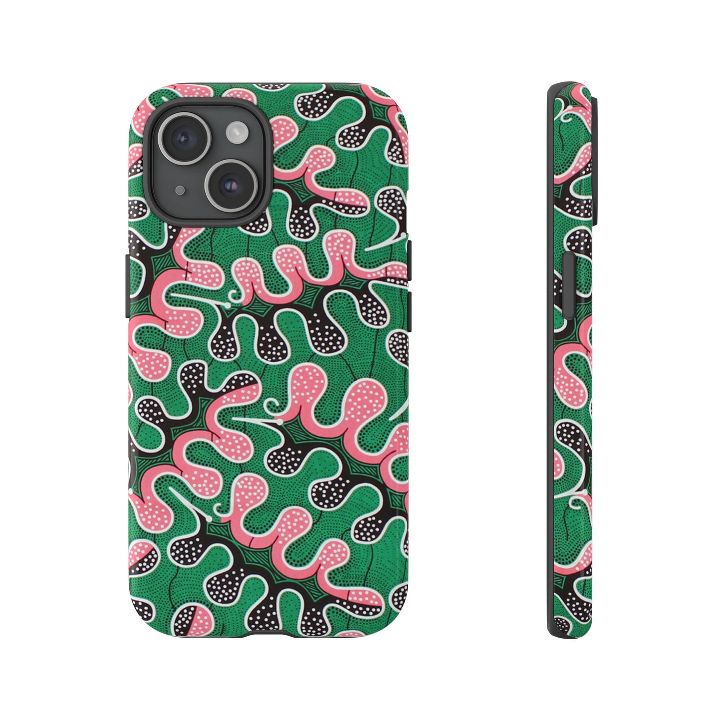 Green Pink iPhone Tough Cases | Ankara iPhone Case | Afrocentric iPhone Case