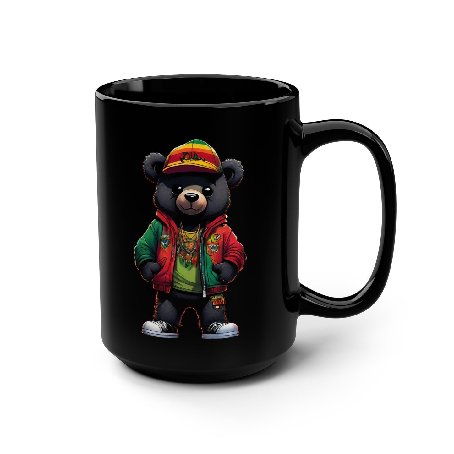 Rasta Bear Mug, 15oz