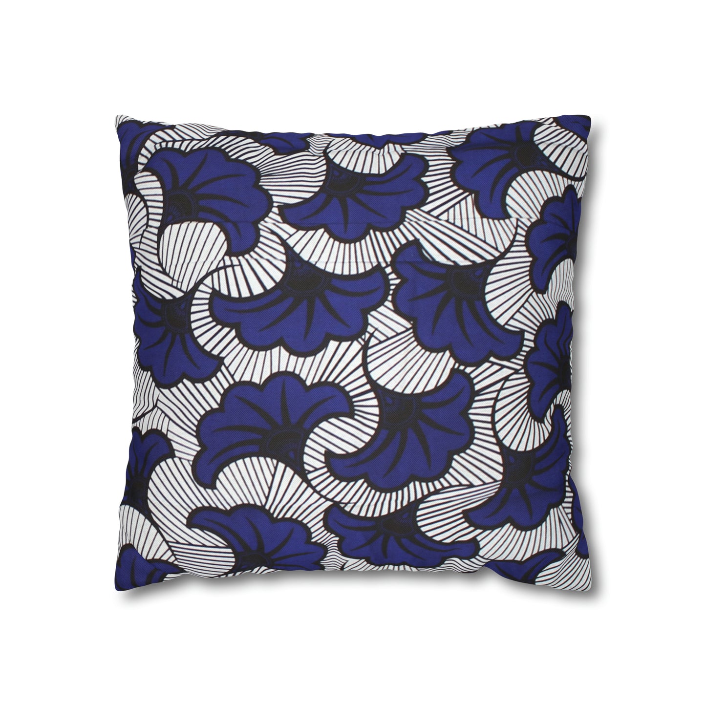 Blue Floral Ankara Square Pillow Case | Afrocentric Pillow Case