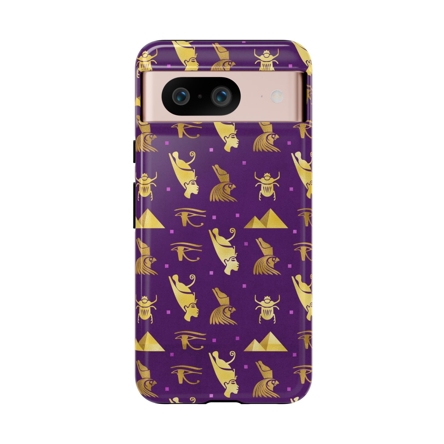 Purple and Gold Egyptian Google Pixel Tough Cases | African Google Pixel Case | Afrocentric Google Pixel Case | Egyptian Phone Case