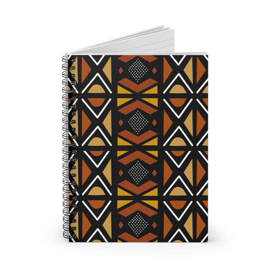 Mudcloth Spiral Notebook - Ruled Line