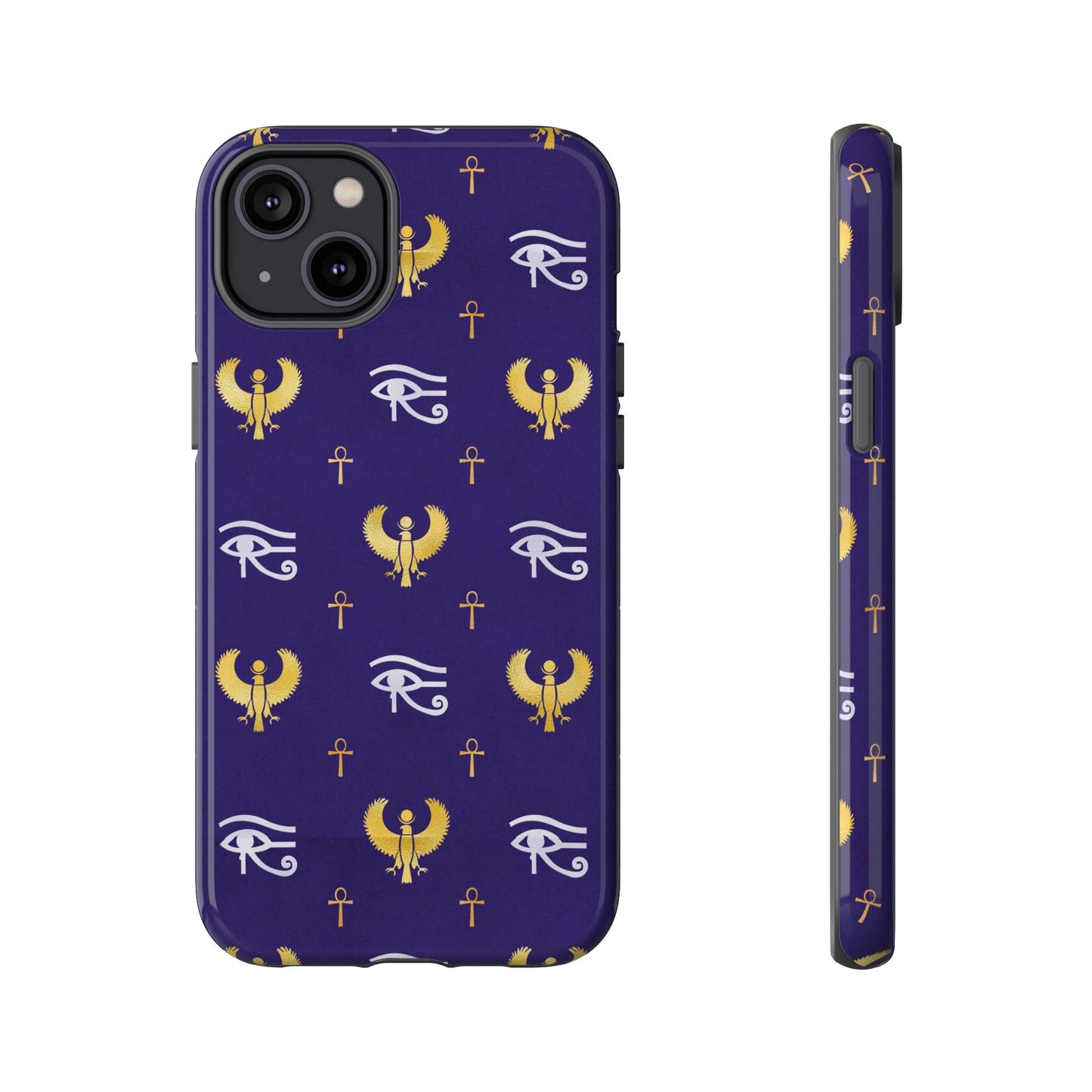 Blue Gold Egyptian iPhone Tough Cases | Egyptian iPhone Case | Afrocentric iPhone Case