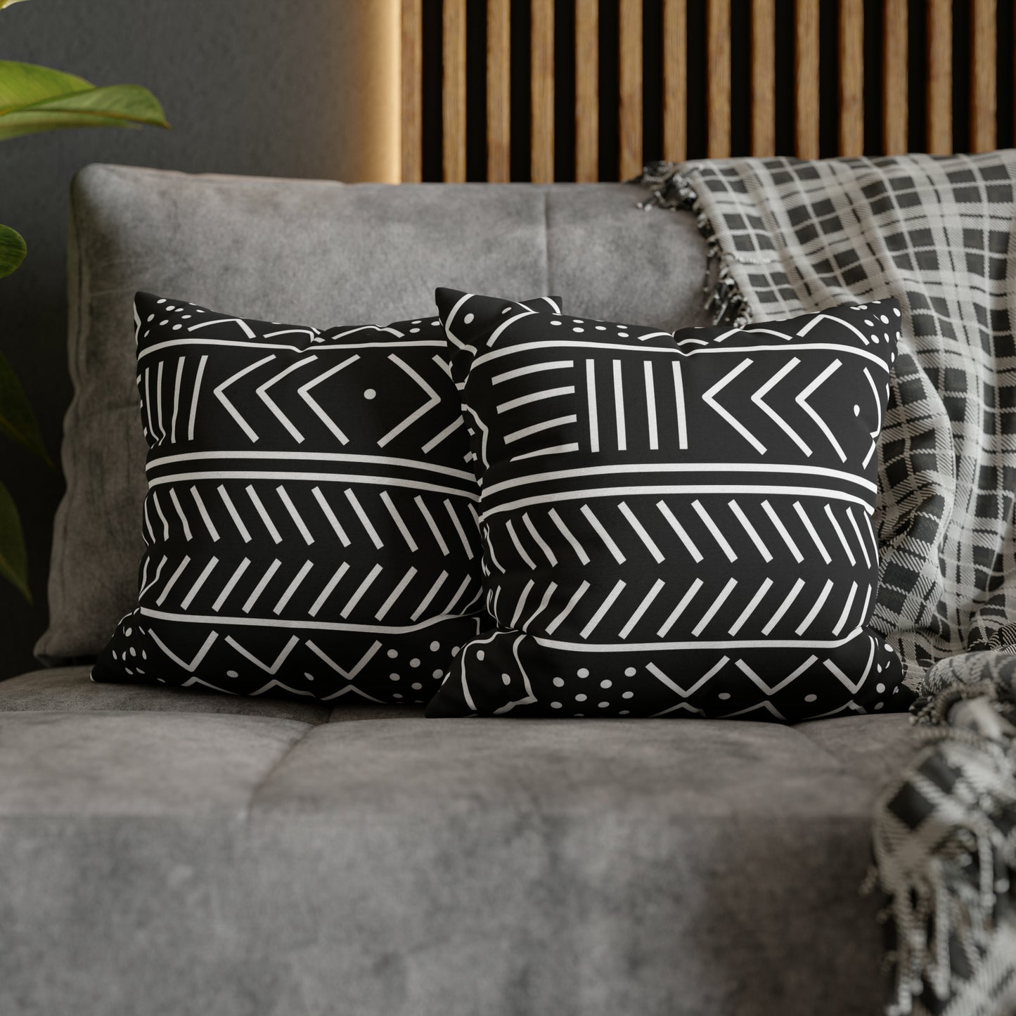 Tribal Square Pillow Case | Afrocentric Pillow Case | Mudcloth Pillow Case