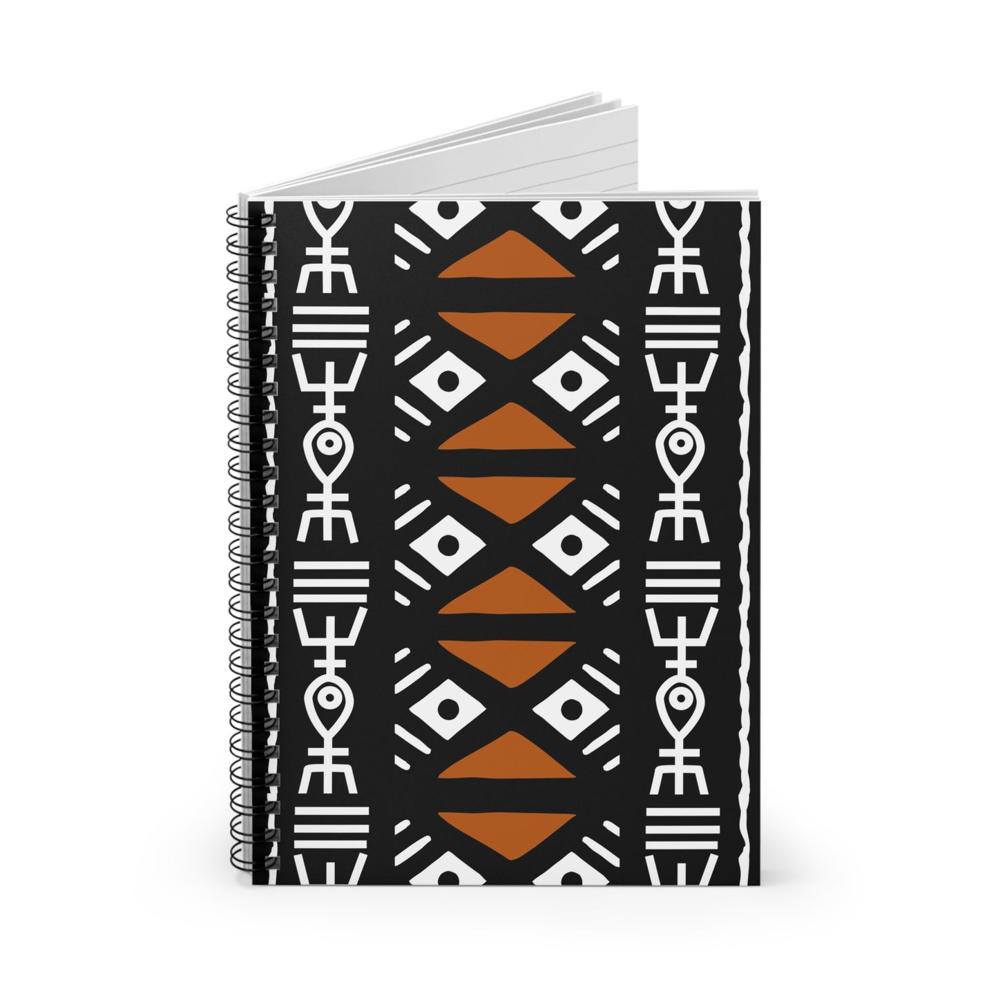 Mud Cloth Spiral Notebook - Ruled Line