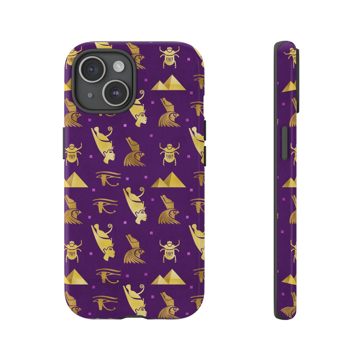 Purple and Gold Egyptian iPhone Tough Cases | Egyptian iPhone Case | Afrocentric iPhone Case