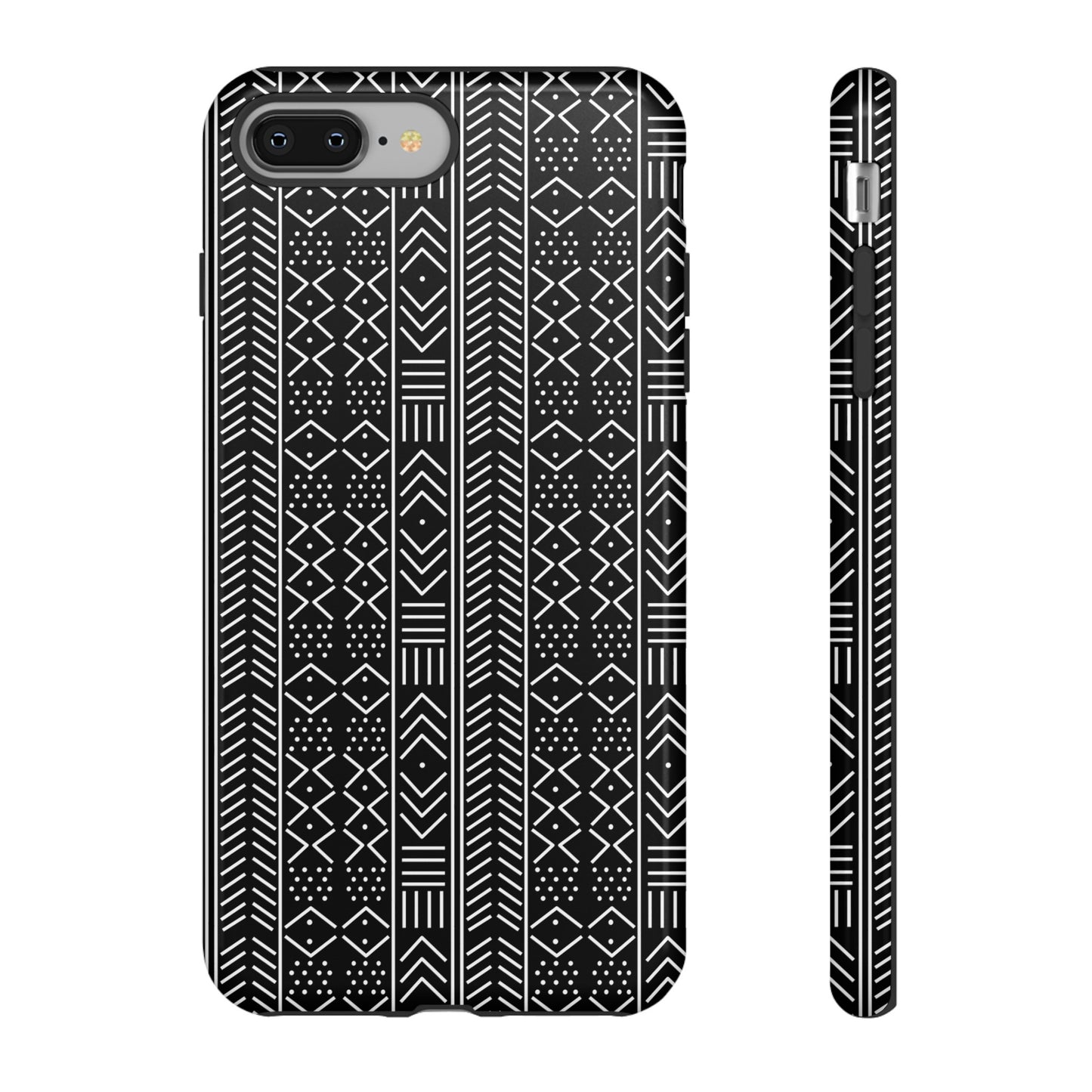 Black & White Mudcloth iPhone Tough Cases | African iPhone Case | Afrocentric iPhone Case