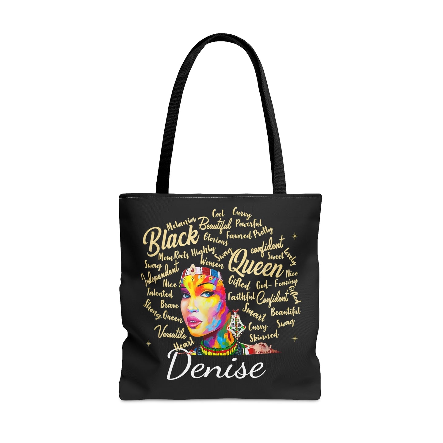 Personalized Black Queen Tote Bag