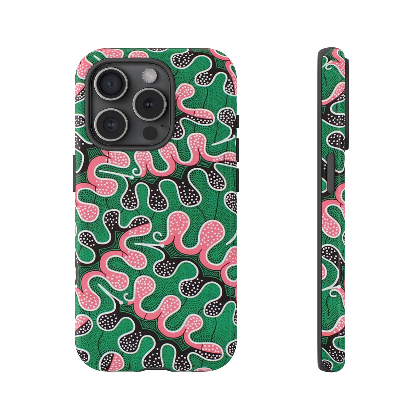 Green Pink iPhone Tough Cases | Ankara iPhone Case | Afrocentric iPhone Case