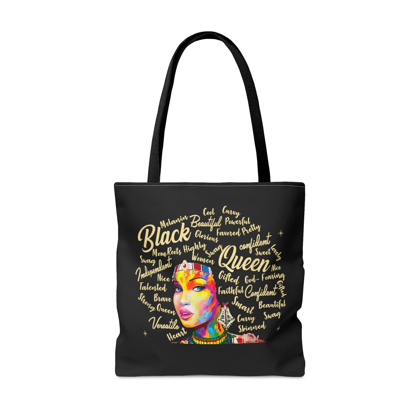 Personalized Black Queen Tote Bag