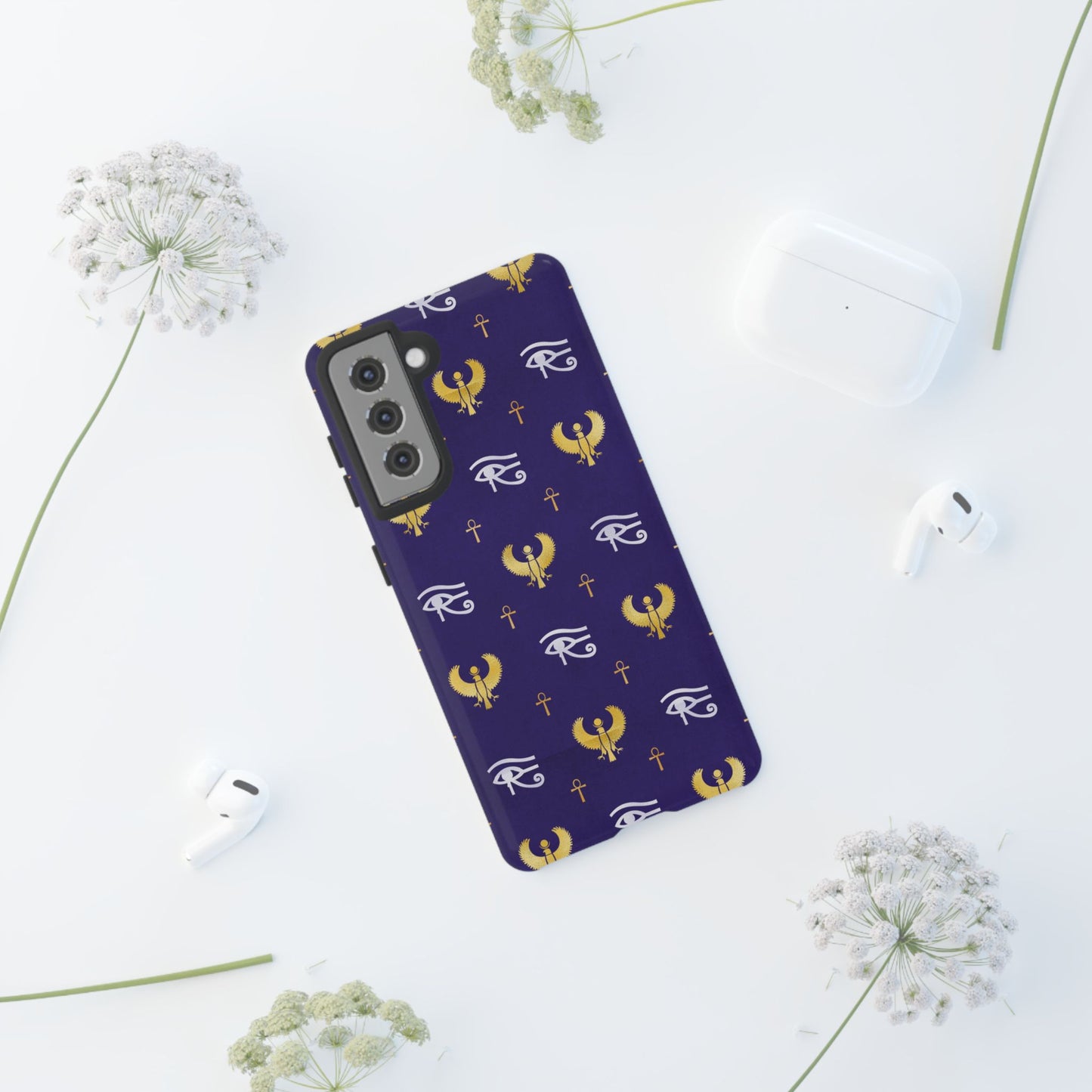 Blue Gold Egyptian Samsung Tough Cases | African Samsung Case | Afrocentric Samsung Case | Egyptian Samsung Case