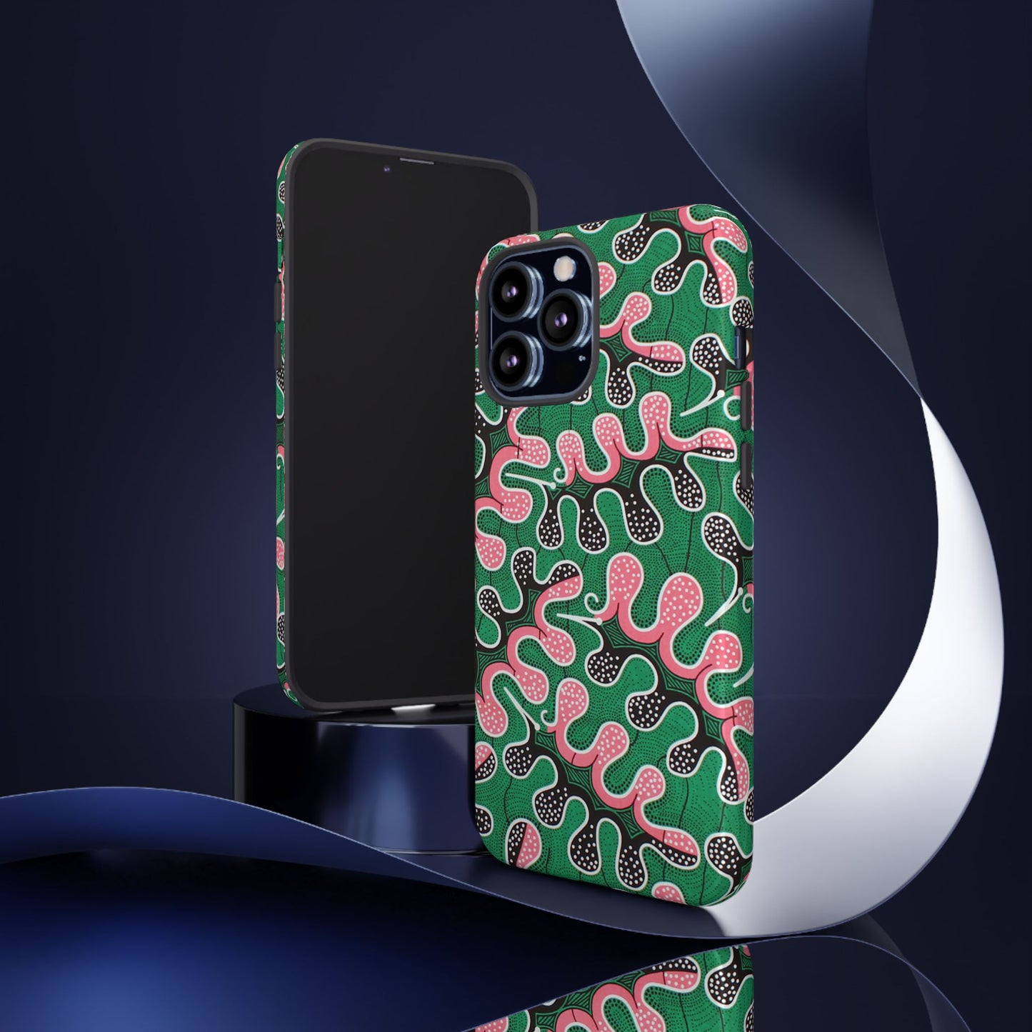 Green Pink iPhone Tough Cases | Ankara iPhone Case | Afrocentric iPhone Case