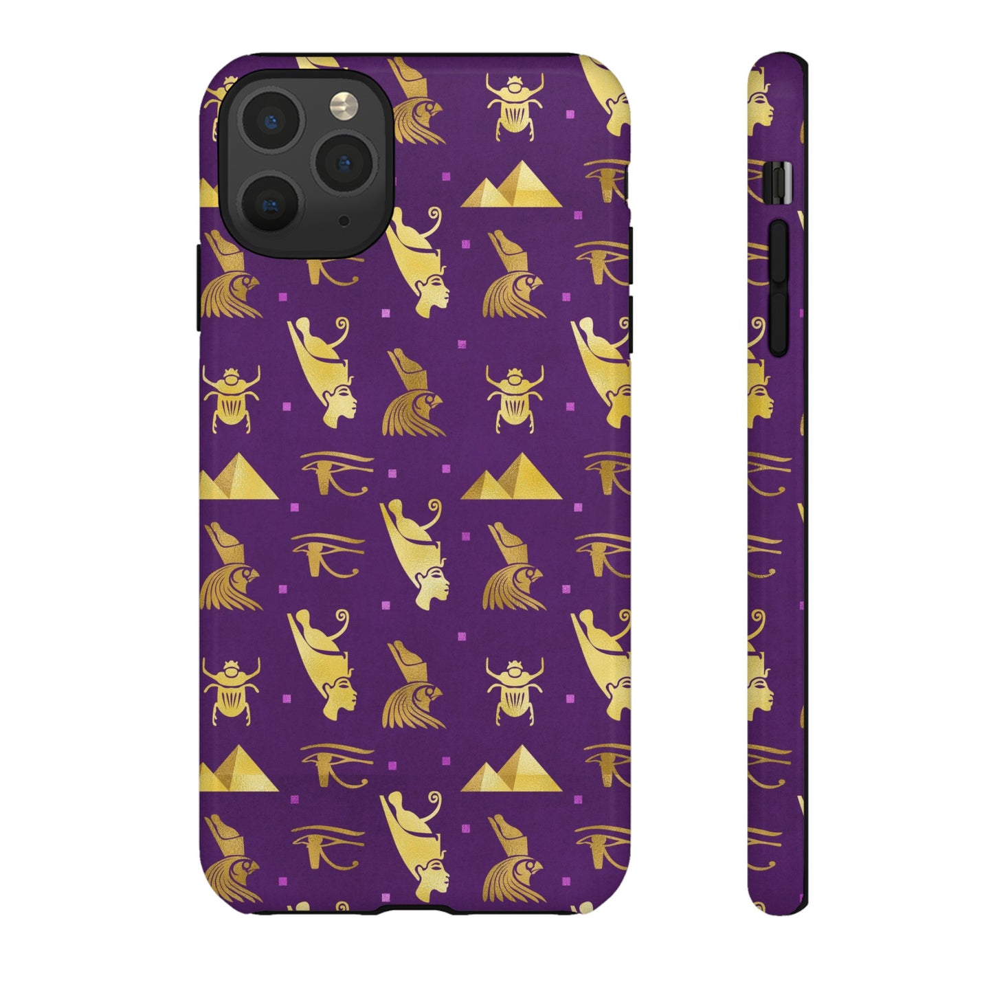 Purple and Gold Egyptian iPhone Tough Cases | Egyptian iPhone Case | Afrocentric iPhone Case