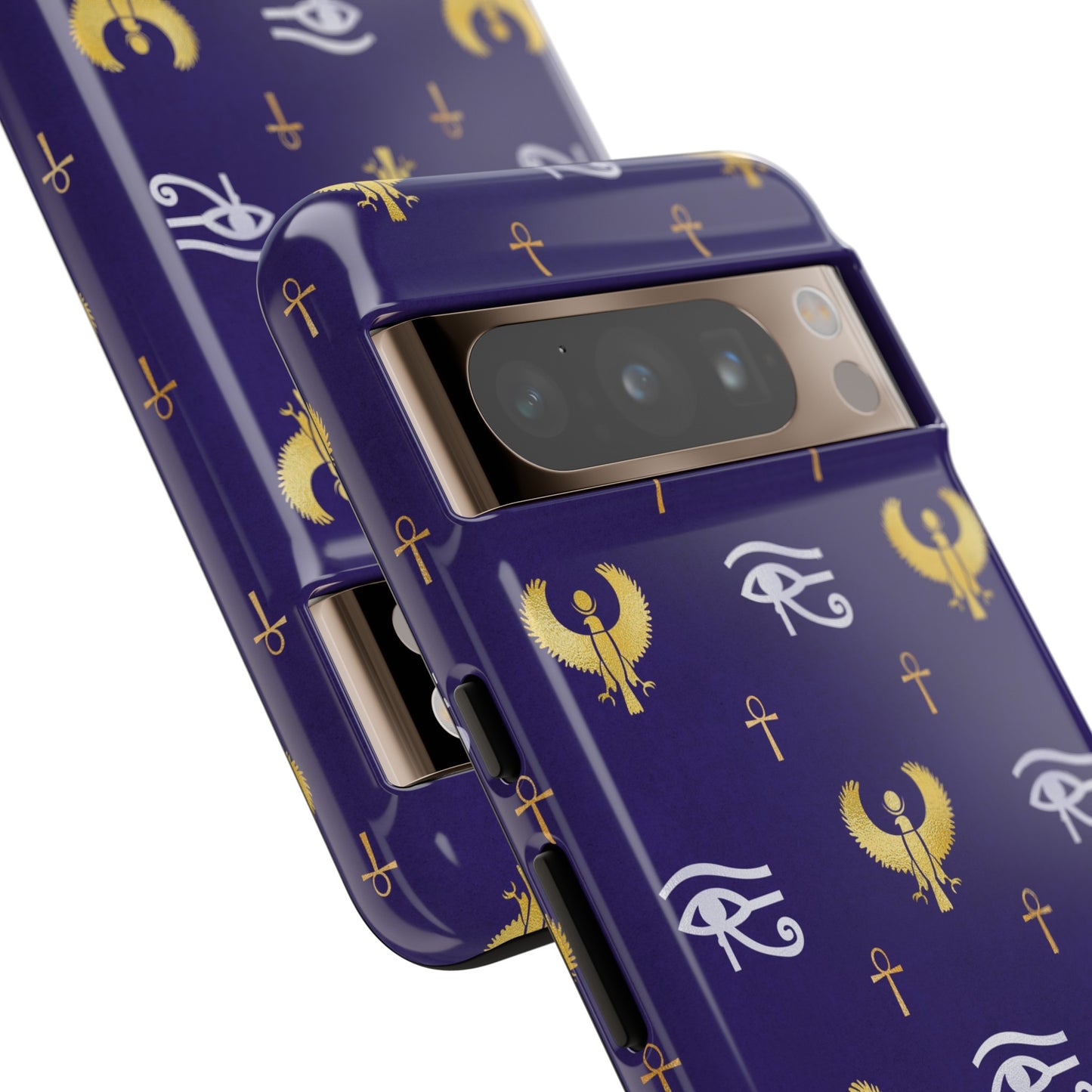 Blue Gold Egyptian Google Pixel Tough Cases | African Google Pixel Case | Afrocentric Google Pixel Case | Egyptian Phone Case