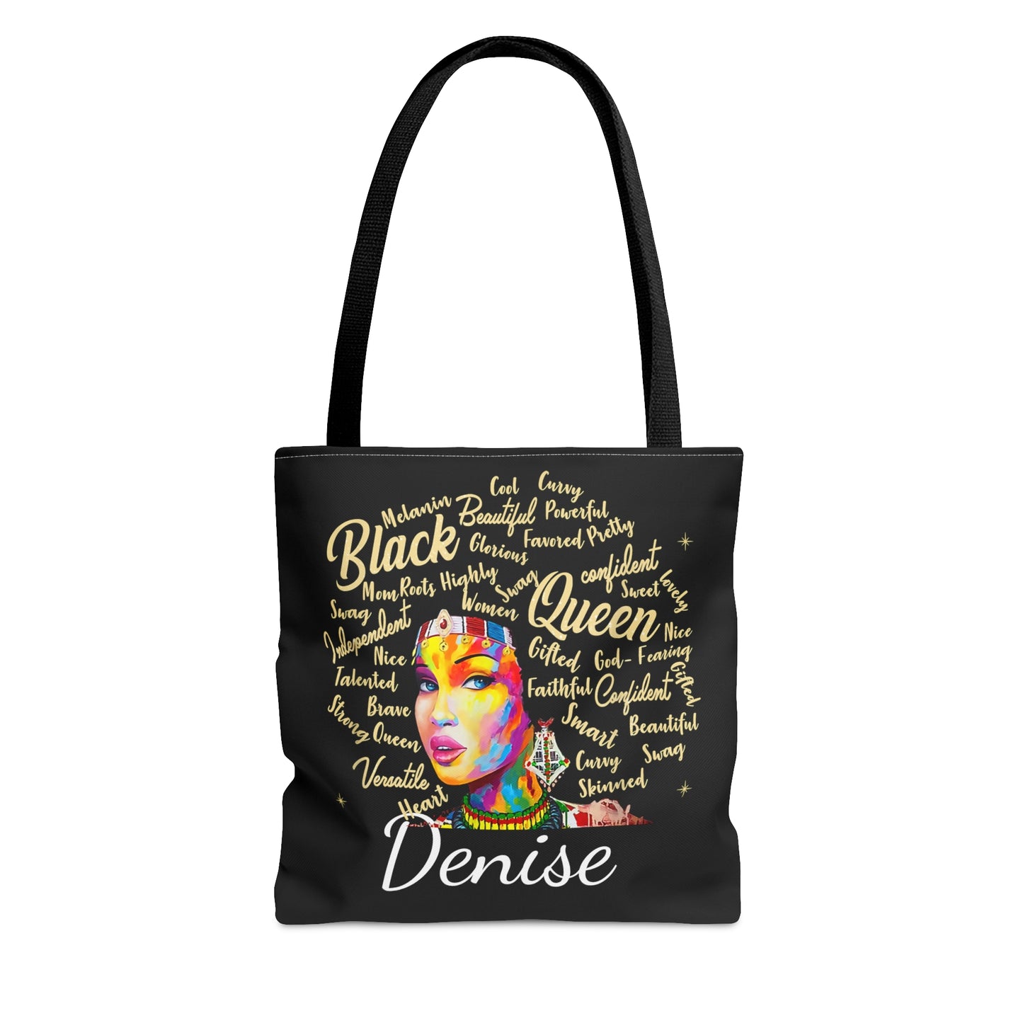 Personalized Black Queen Tote Bag