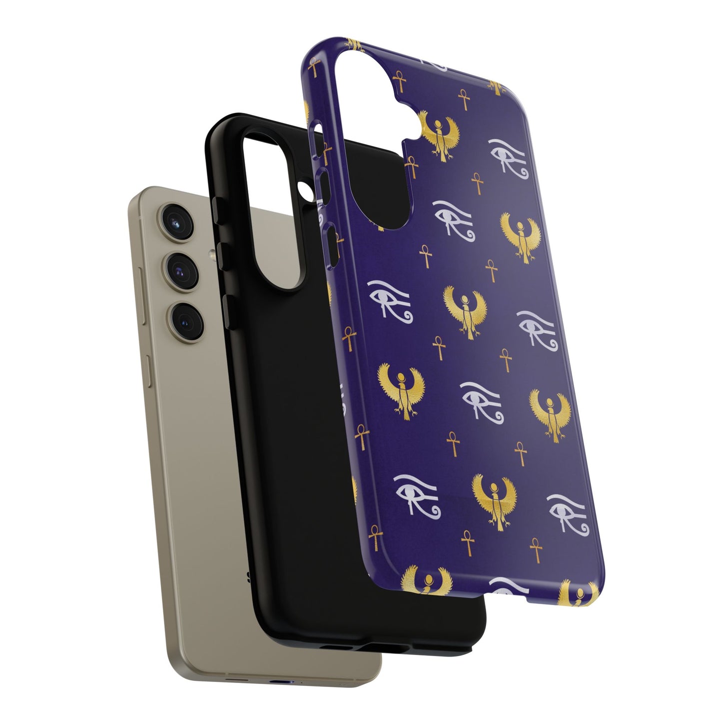 Blue Gold Egyptian Samsung Tough Cases | African Samsung Case | Afrocentric Samsung Case | Egyptian Samsung Case