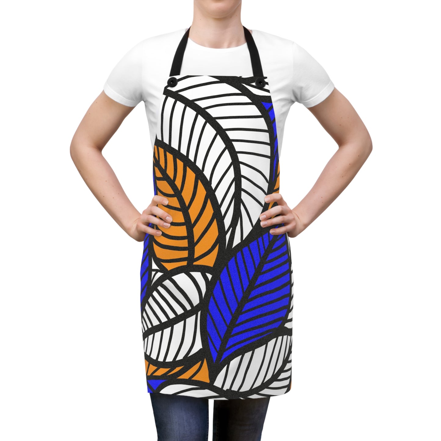 Blue Leaf African Ankara Apron