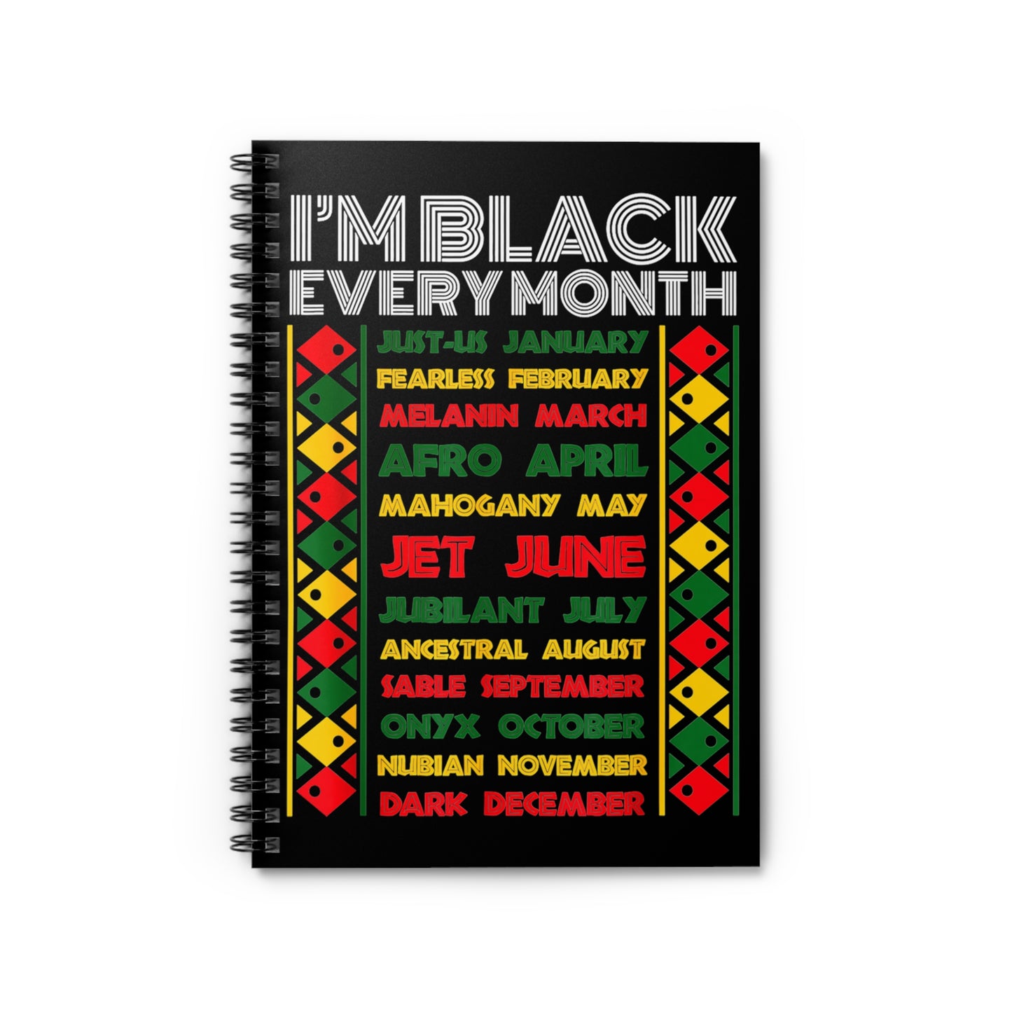 I AM Black History Spiral Notebook - Ruled Line