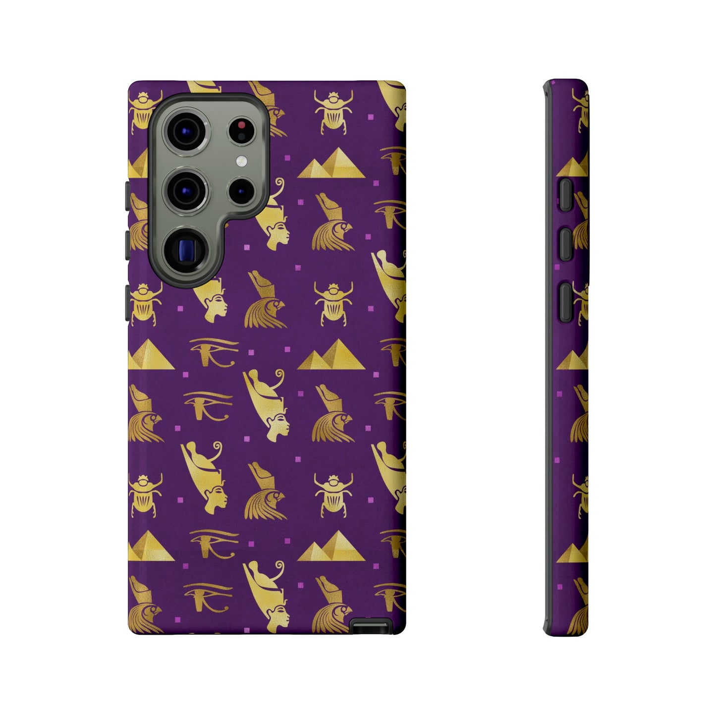 Purple and Gold Egyptian Samsung Tough Cases | African Samsung Case | Afrocentric Samsung Case | Egyptian Samsung Case