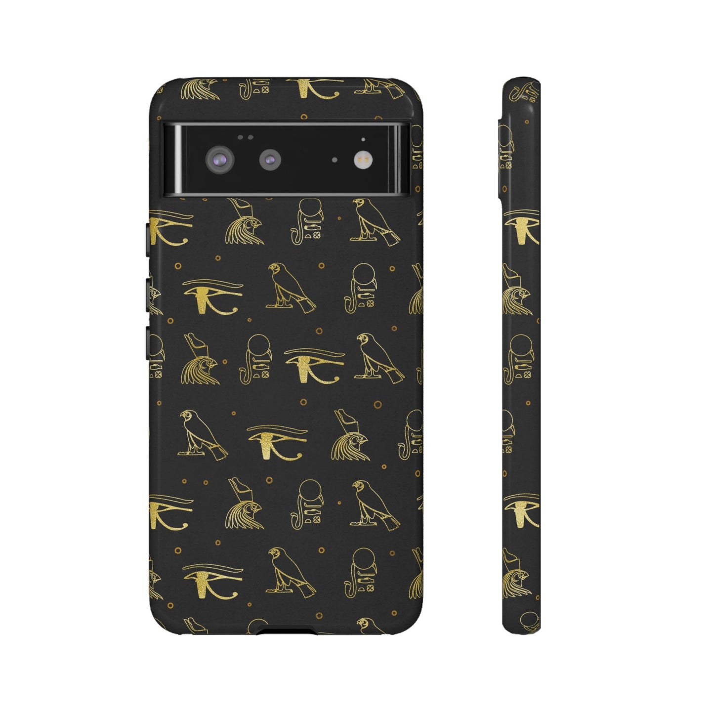 Black Gold Egyptian Google Pixel Tough Cases | African Google Pixel Case | Afrocentric Google Pixel Case | Egyptian Phone Case