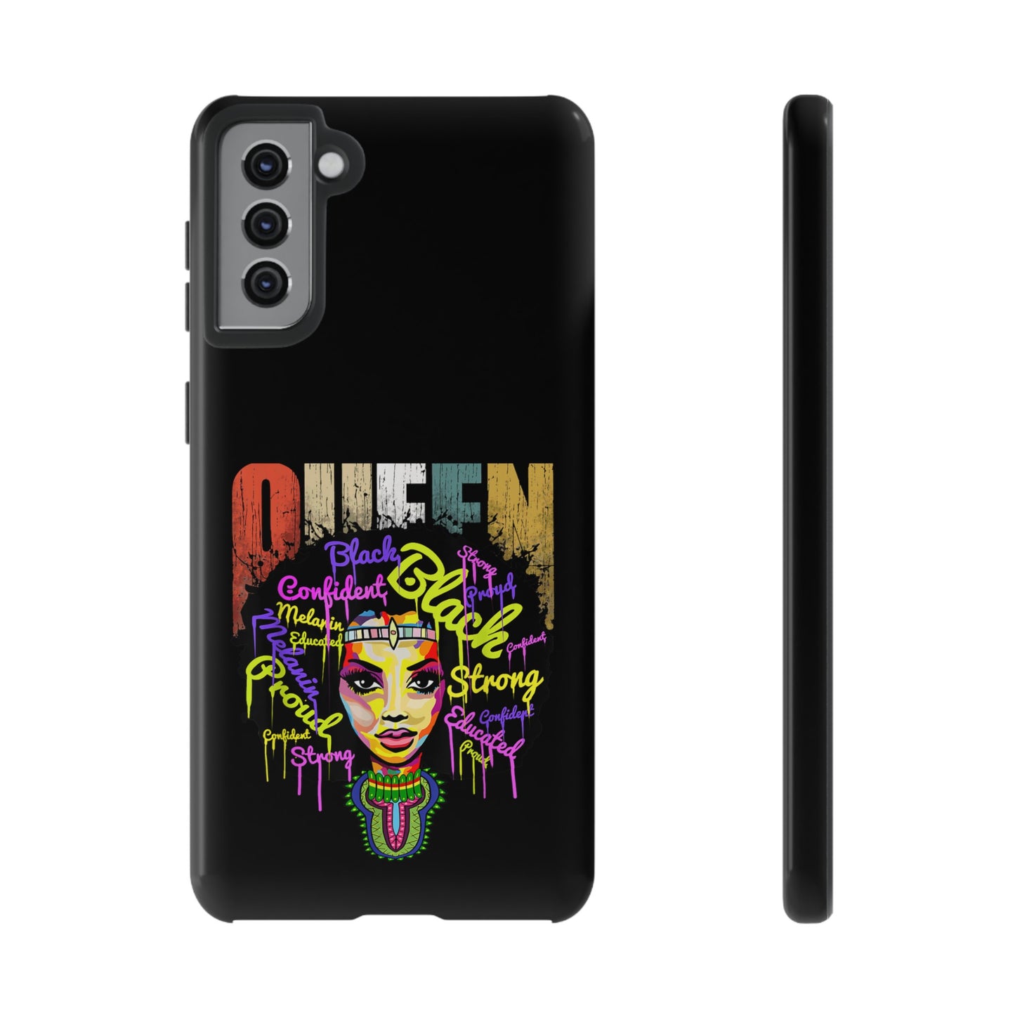 Black Queen Samsung Tough Cases | African Samsung Case | Afrocentric Samsung Case | Ankara Samsung Phone Case