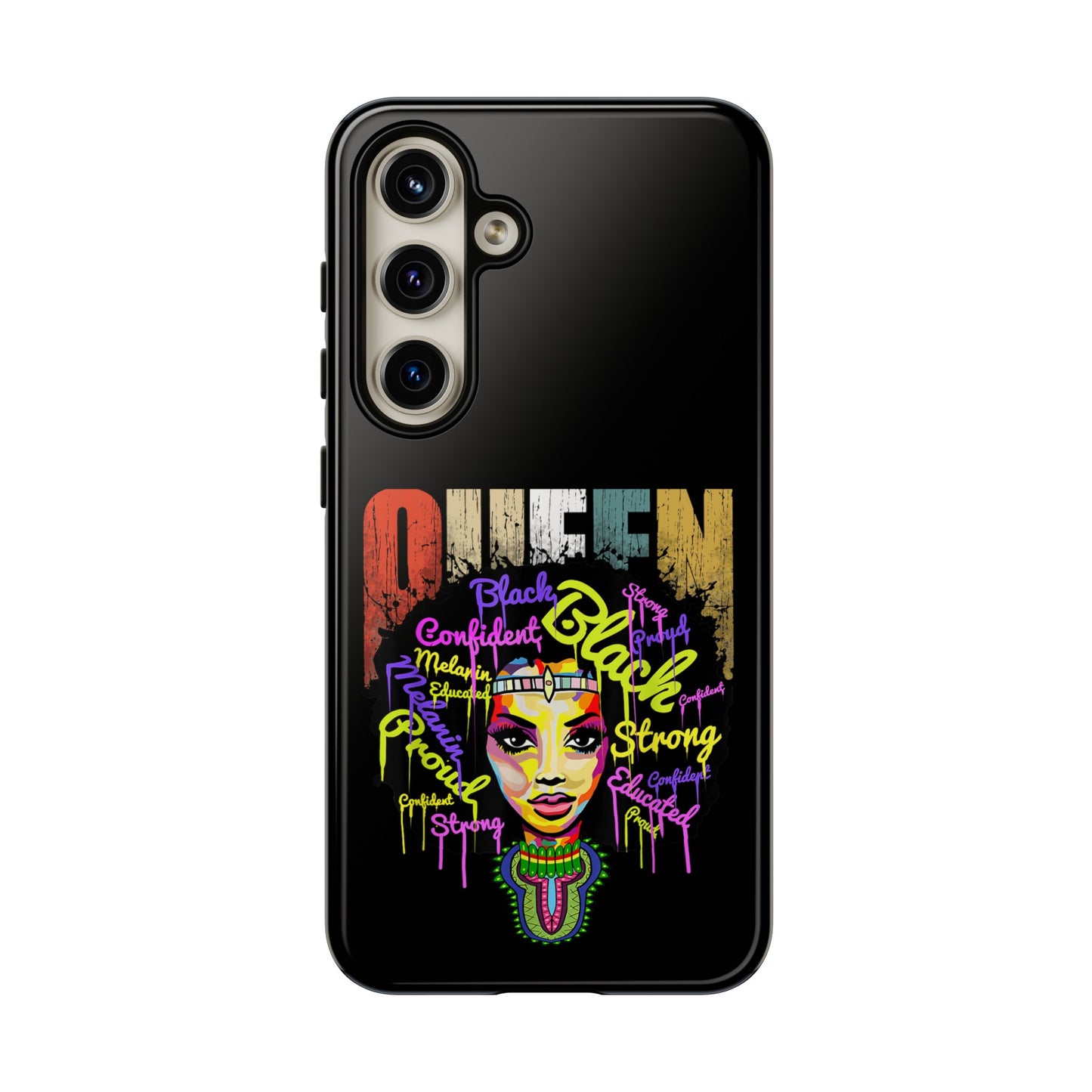 Black Queen Samsung Tough Cases | African Samsung Case | Afrocentric Samsung Case | Ankara Samsung Phone Case