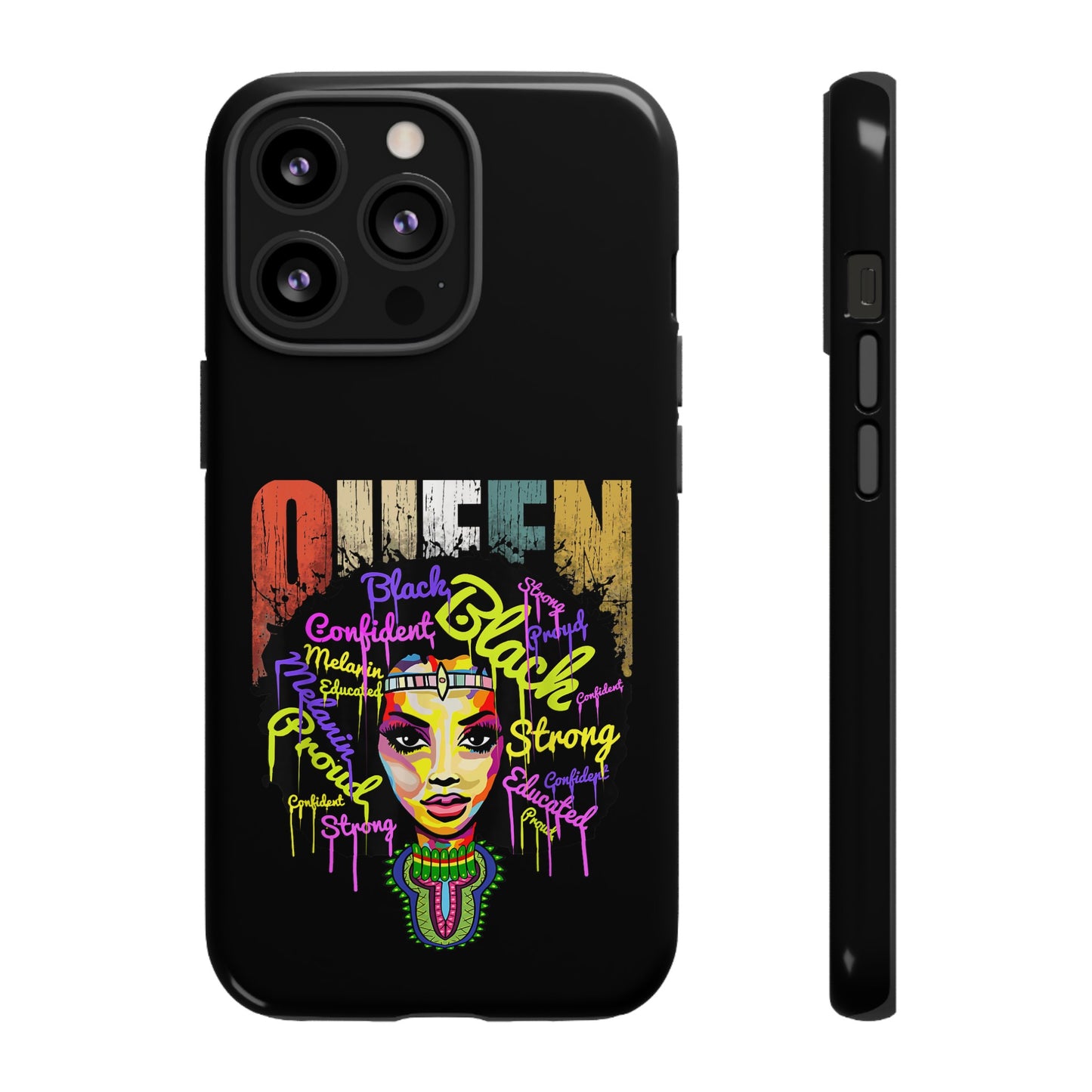 iPhone Black Queen Tough Cases | Ankara iPhone Case | Afrocentric iPhone Case
