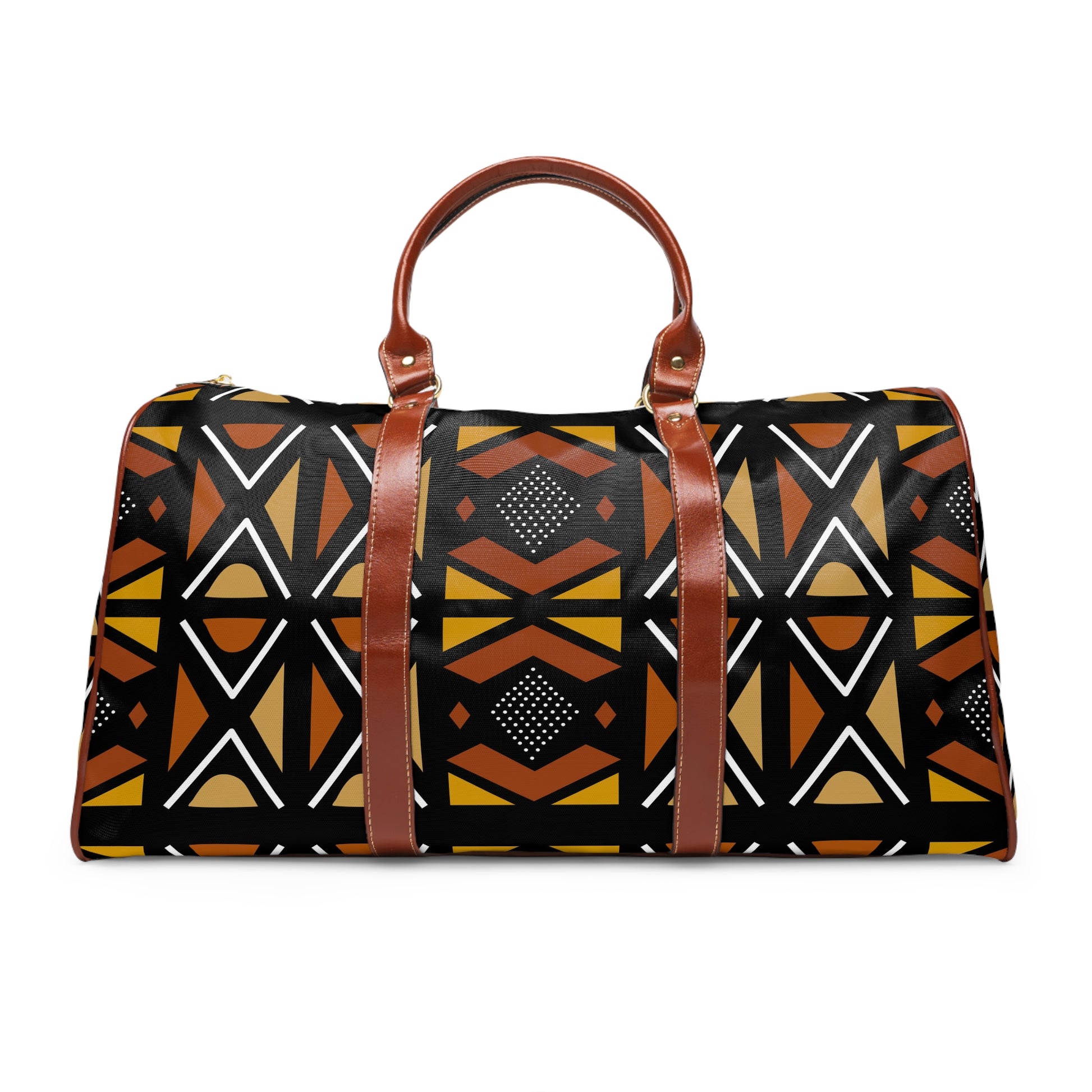 Mudcloth Inspired Waterproof Travel Bag