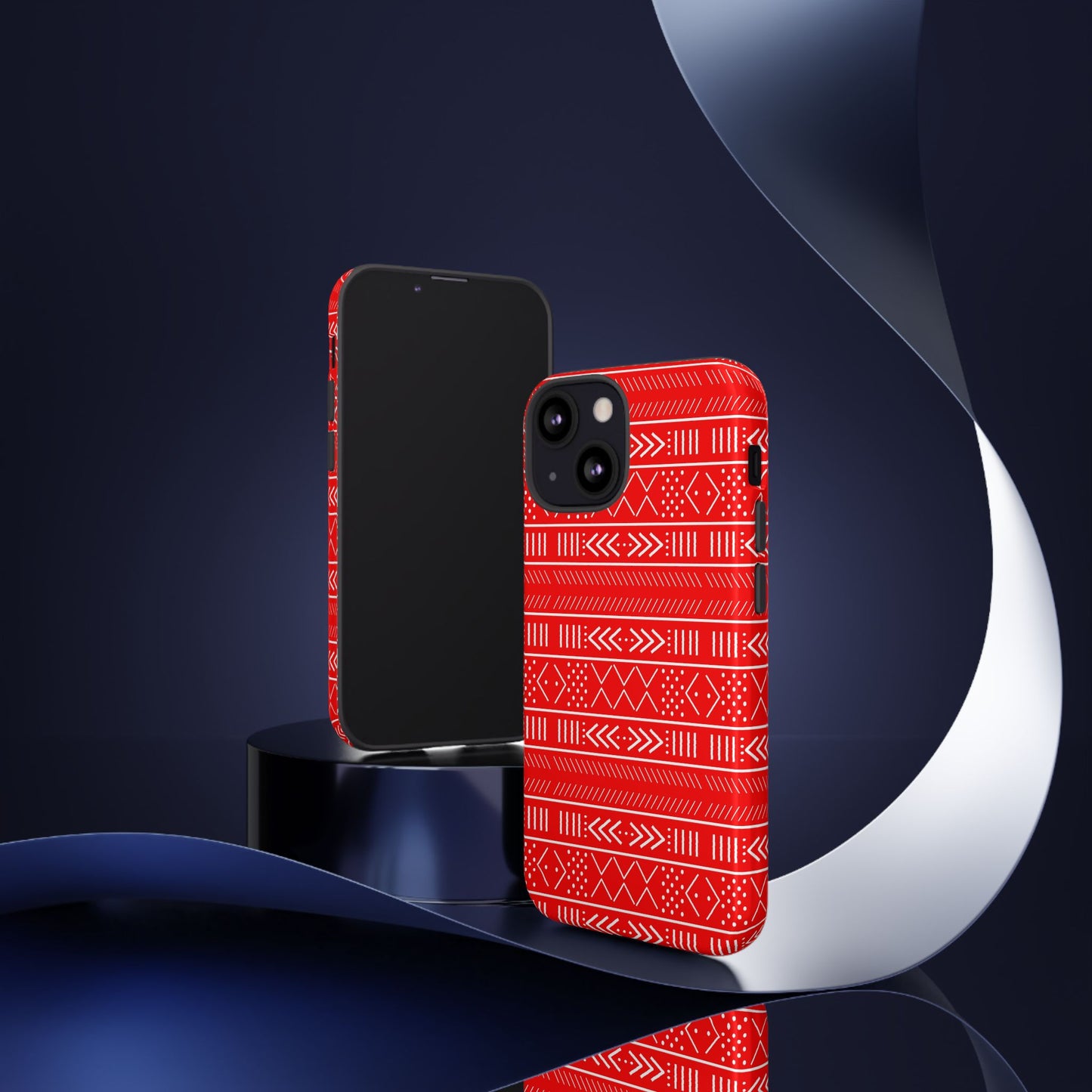 Red and White iPhone Tough Cases | Mudcloth iPhone Case | Afrocentric iPhone Case