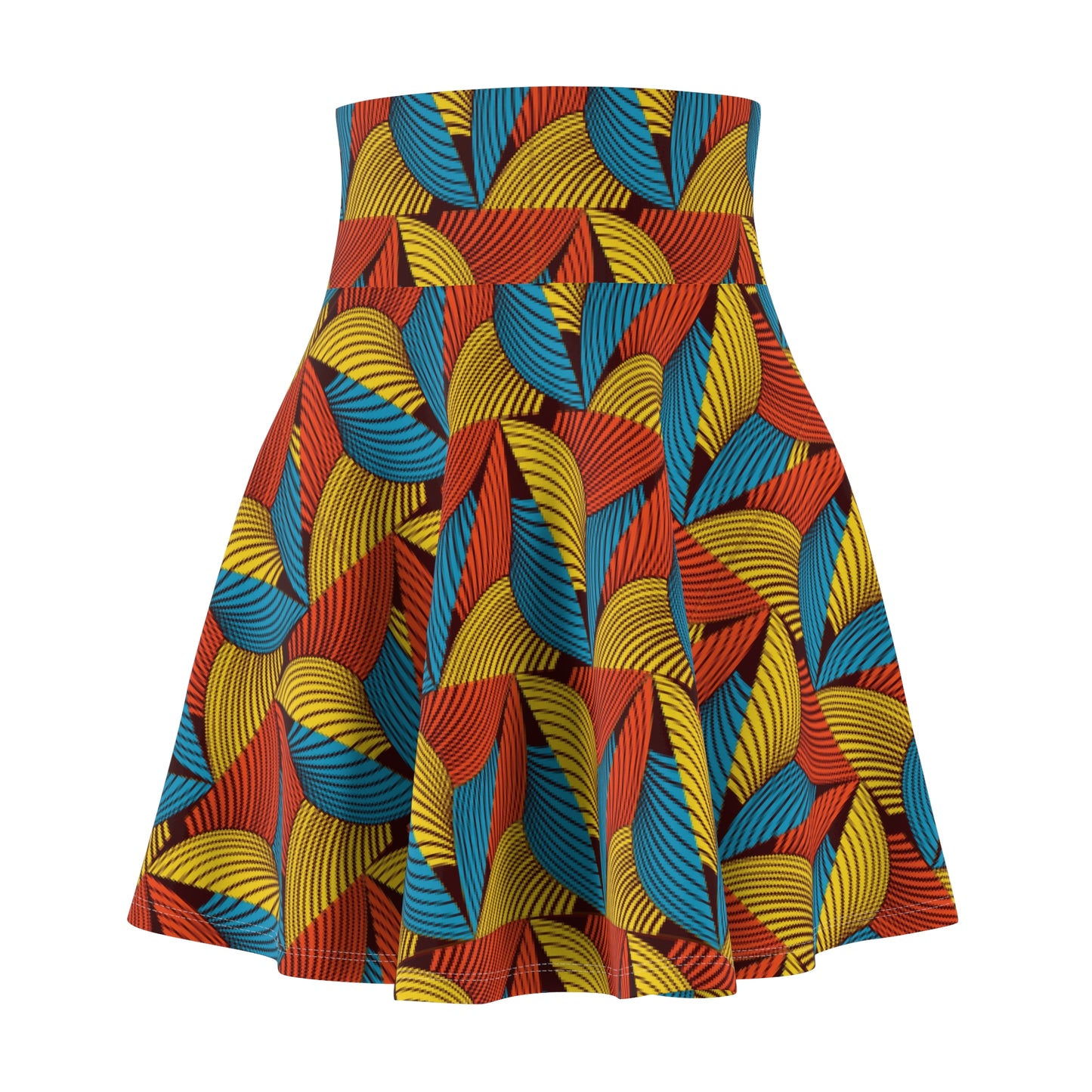 Ankara Leaf Women's Skater Skirt