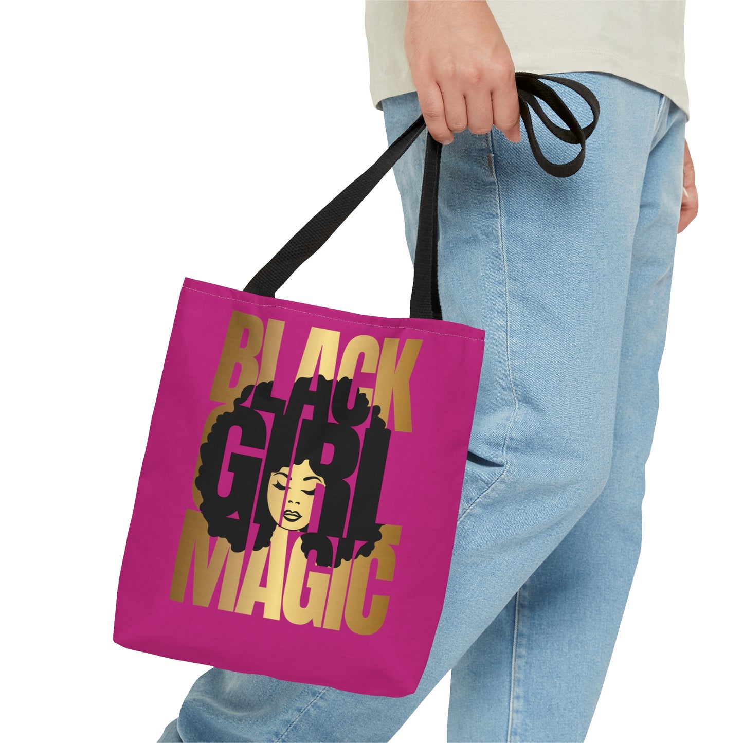Pink Black Girl Magic Tote Bag