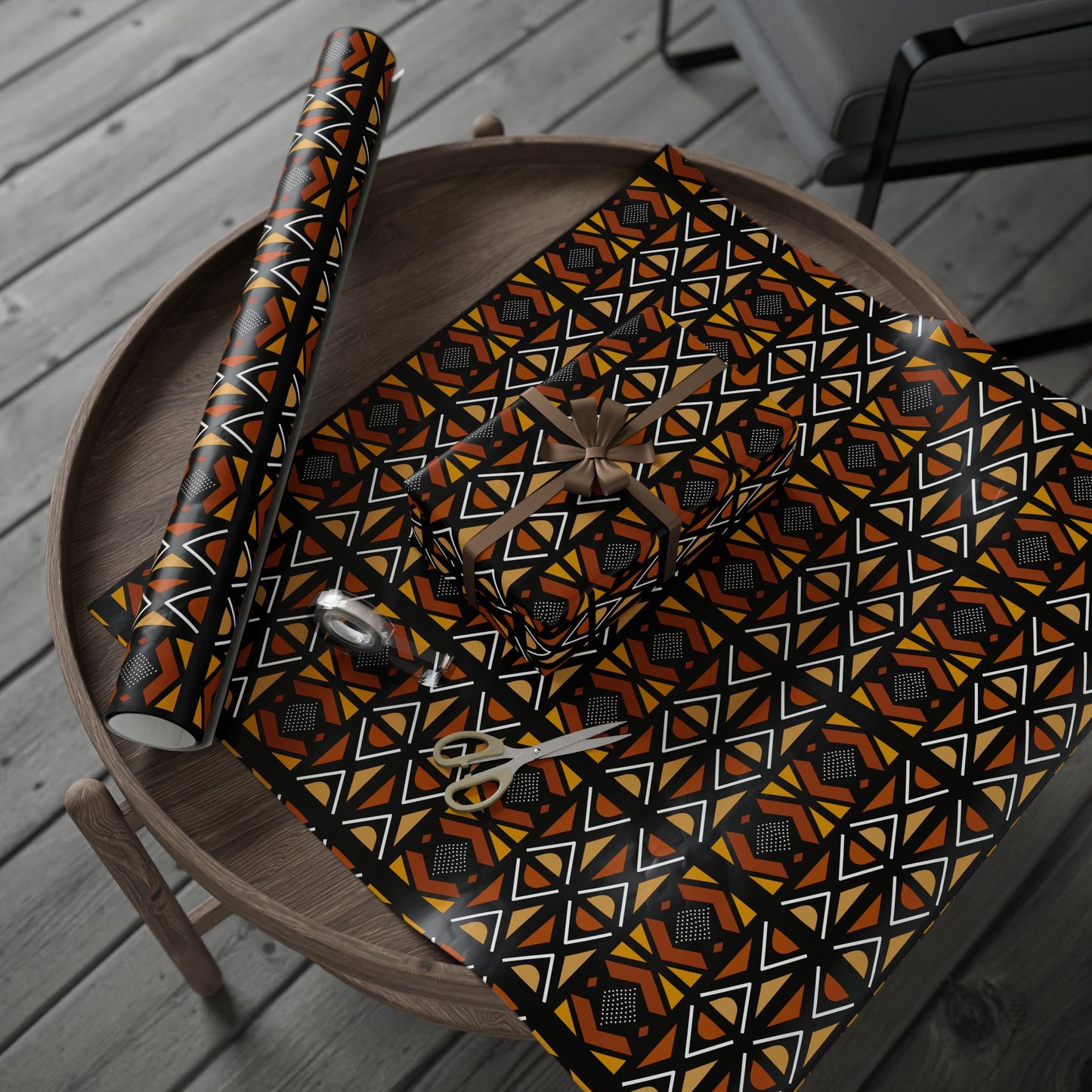 Mudcloth Inspired Wrapping Papers | African Wrapping Paper | Afrocentric Wrapping Paper | Mudcloth Craft Papers