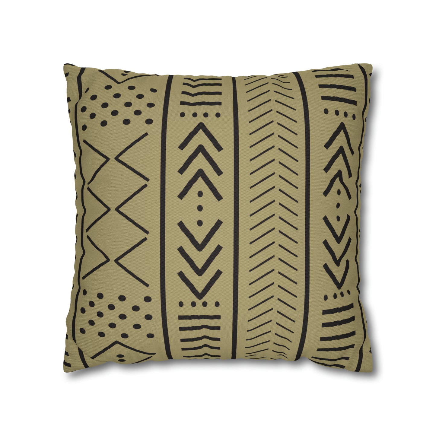 Biege Mudcloth Inspired Square Pillow Case | Afrocentric Pillow Case