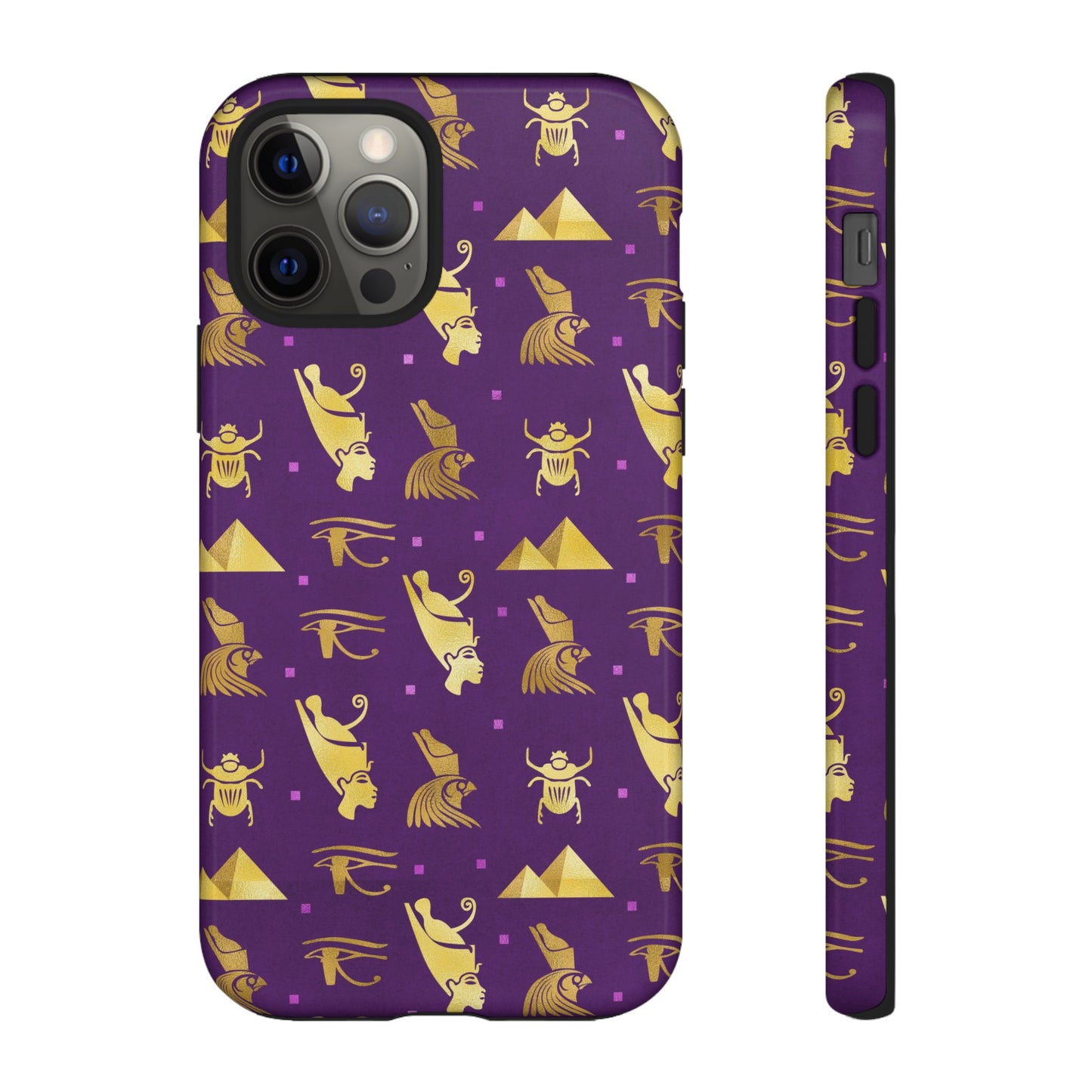 Purple and Gold Egyptian iPhone Tough Cases | Egyptian iPhone Case | Afrocentric iPhone Case