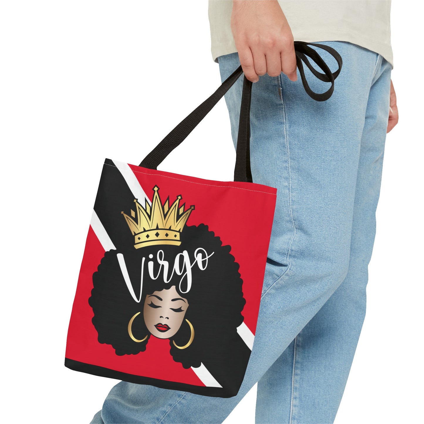 Trinidad Flag African American Woman Tote Bag | African Queen Bag | Black Girl Bag | Virgo Bag