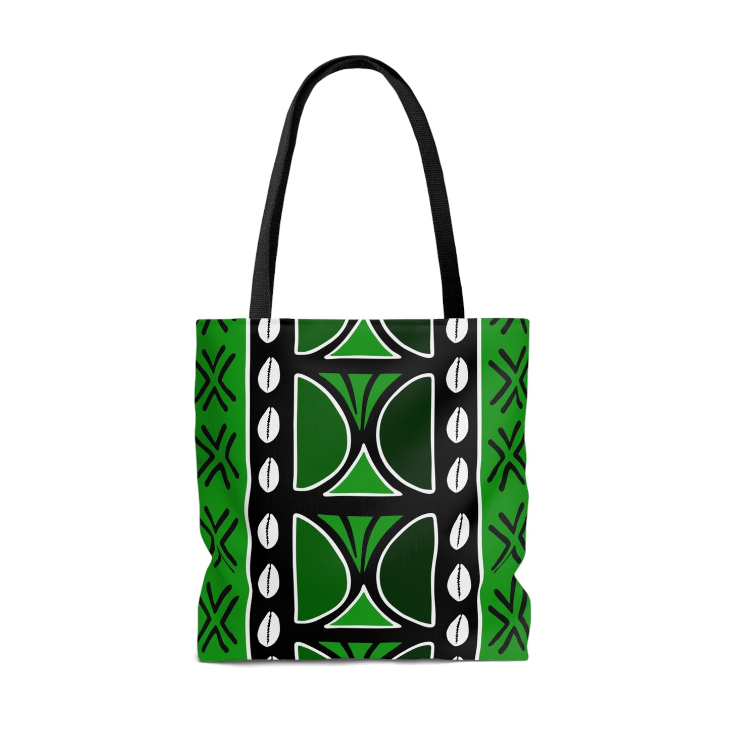 Green Mudcloth Inspired Tote Bag