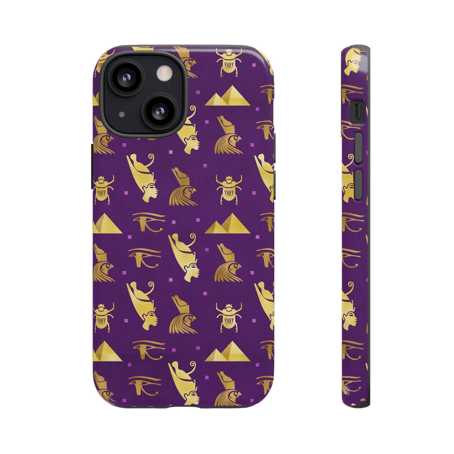 Purple and Gold Egyptian iPhone Tough Cases | Egyptian iPhone Case | Afrocentric iPhone Case