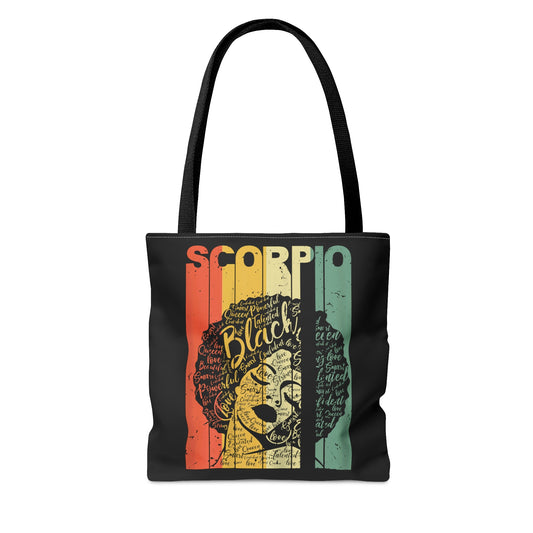 Scorpio Melanin Tote Bag | Afrocentric Tote Bag