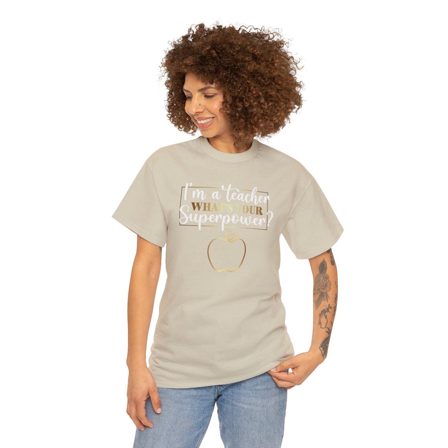 Teacher Super Power Unisex Heavy Cotton Tee