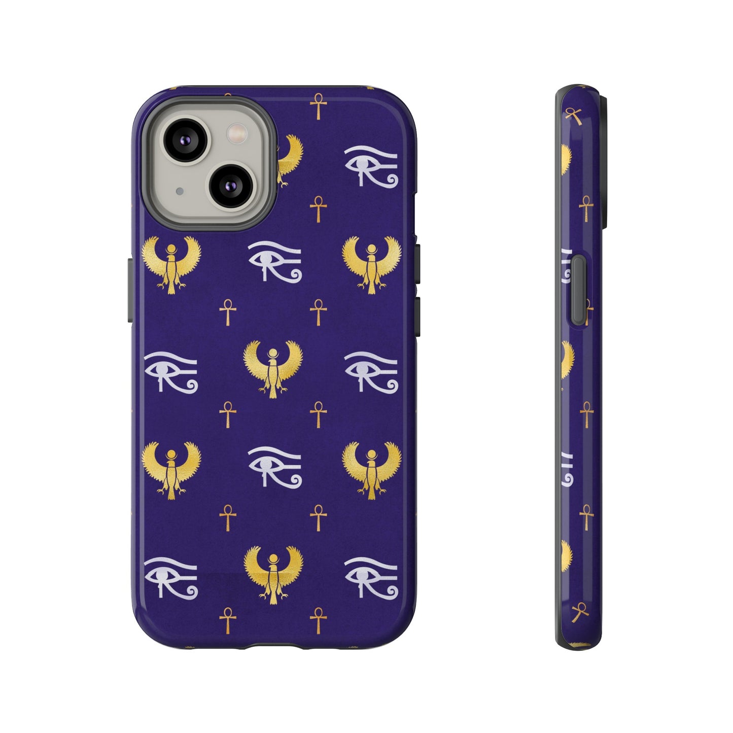 Blue Gold Egyptian iPhone Tough Cases | Egyptian iPhone Case | Afrocentric iPhone Case