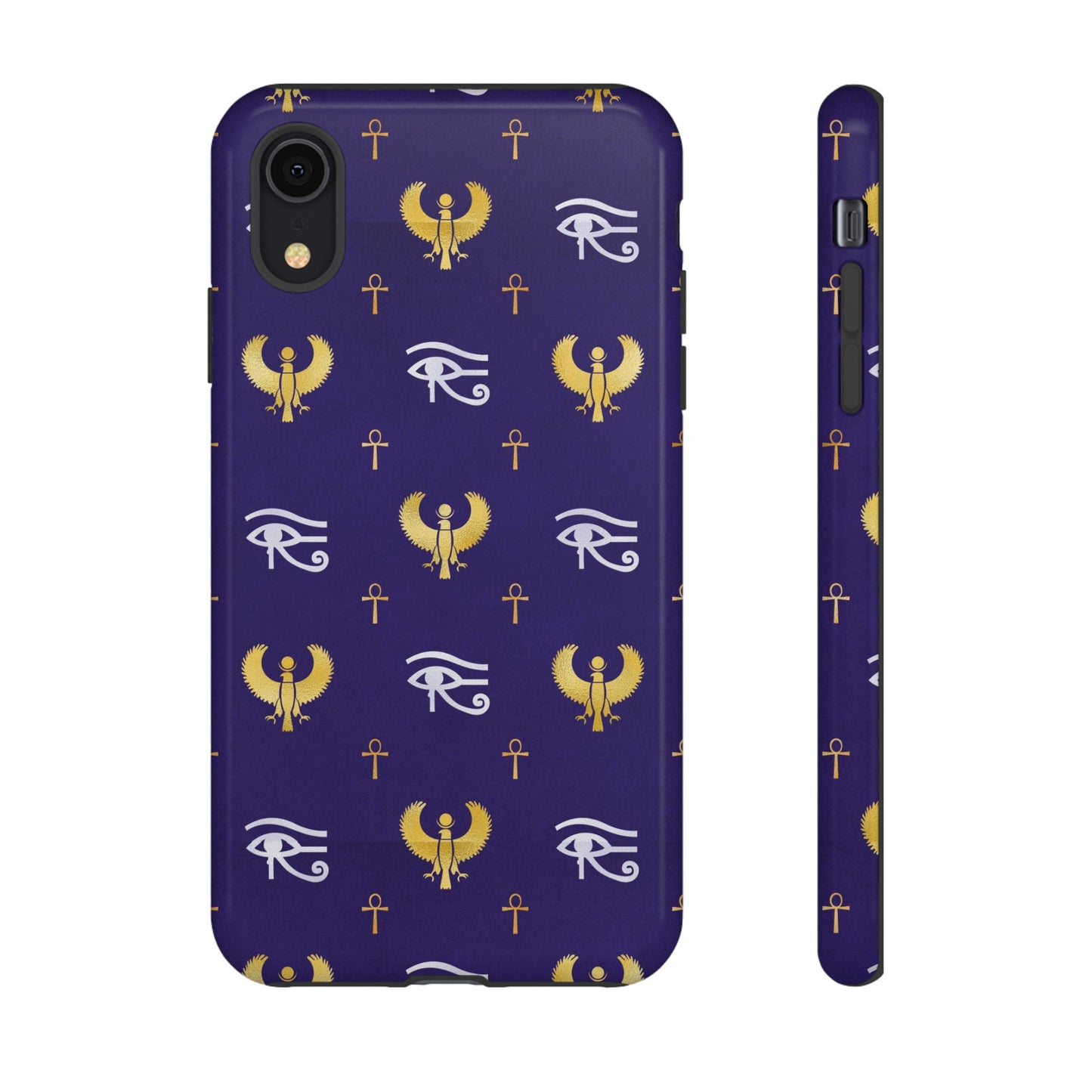 Blue Gold Egyptian iPhone Tough Cases | Egyptian iPhone Case | Afrocentric iPhone Case