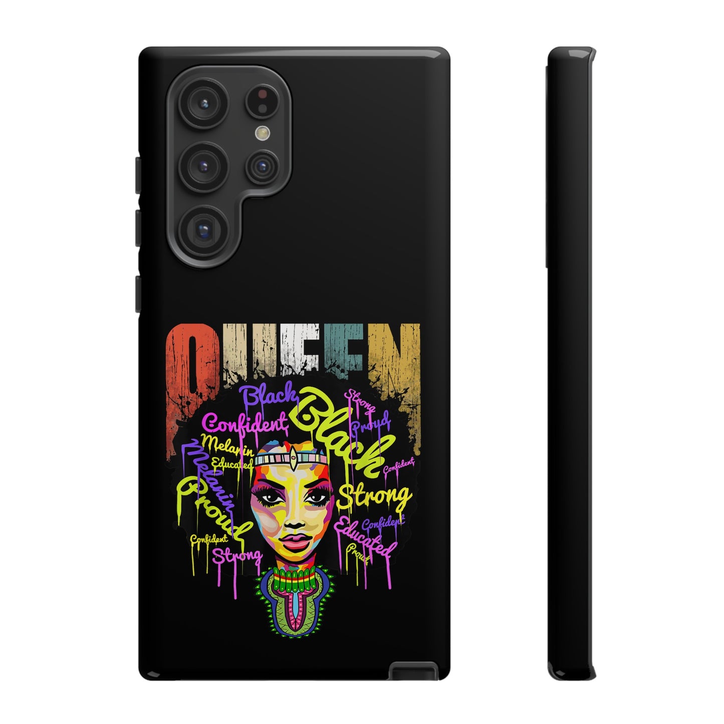Black Queen Samsung Tough Cases | African Samsung Case | Afrocentric Samsung Case | Ankara Samsung Phone Case