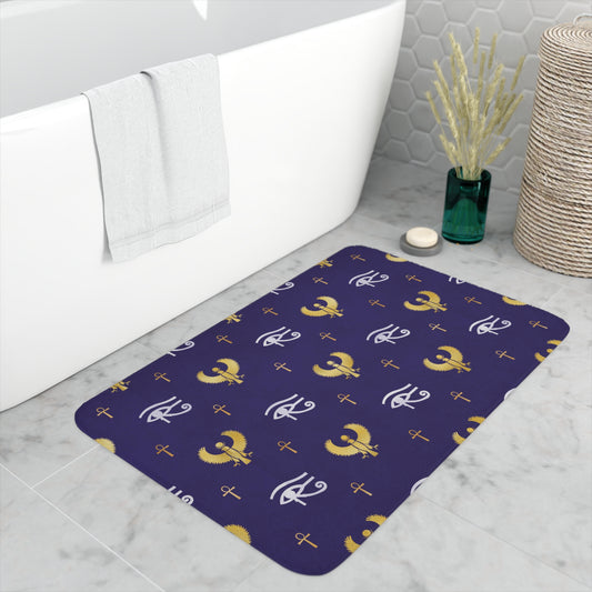 Blue Egyptian Memory Foam Bath Mat