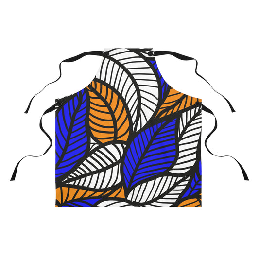 Blue Leaf Ankara Apron