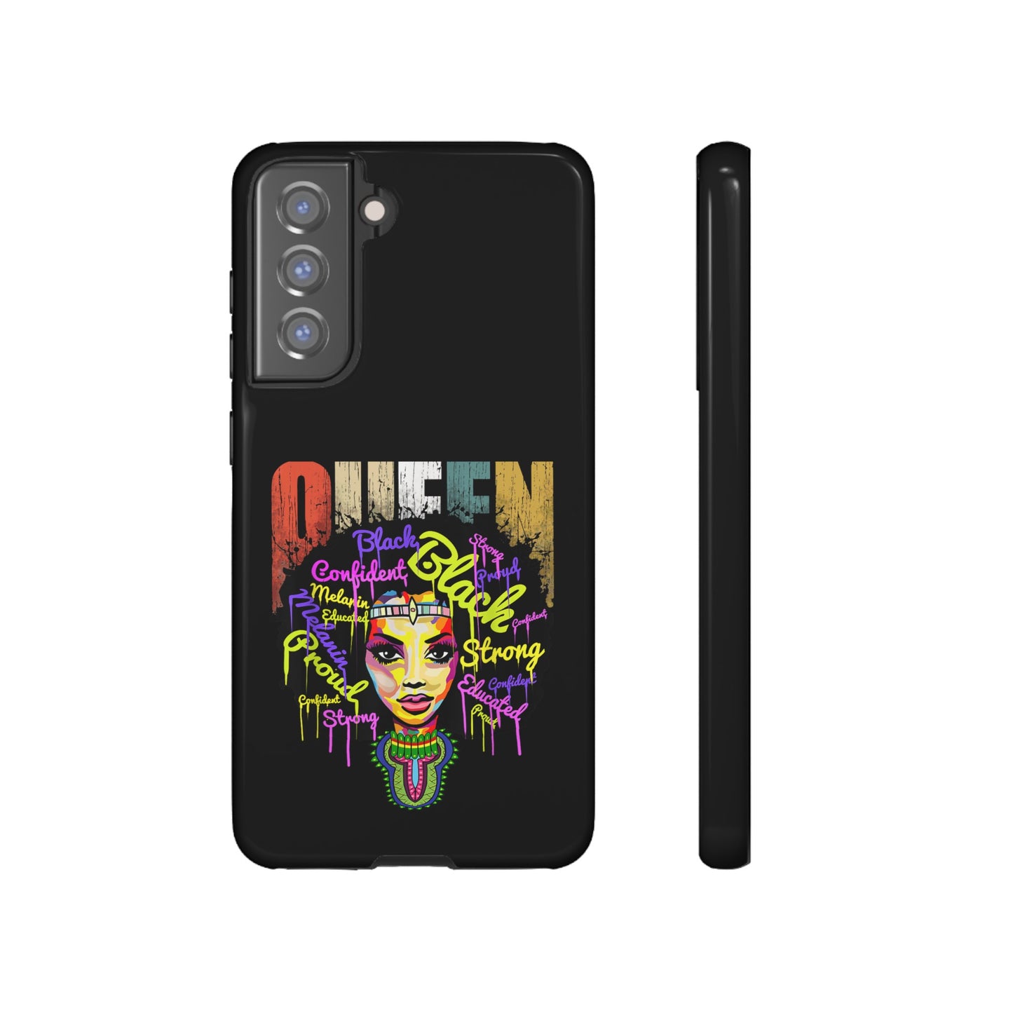Black Queen Samsung Tough Cases | African Samsung Case | Afrocentric Samsung Case | Ankara Samsung Phone Case