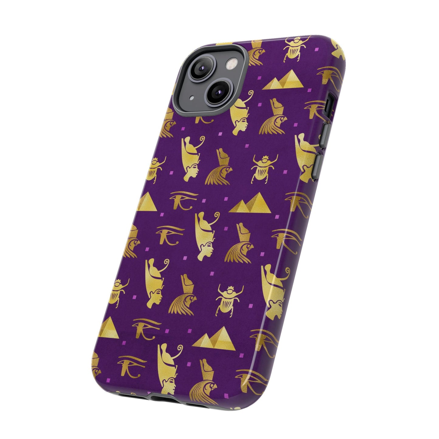 Purple and Gold Egyptian iPhone Tough Cases | Egyptian iPhone Case | Afrocentric iPhone Case