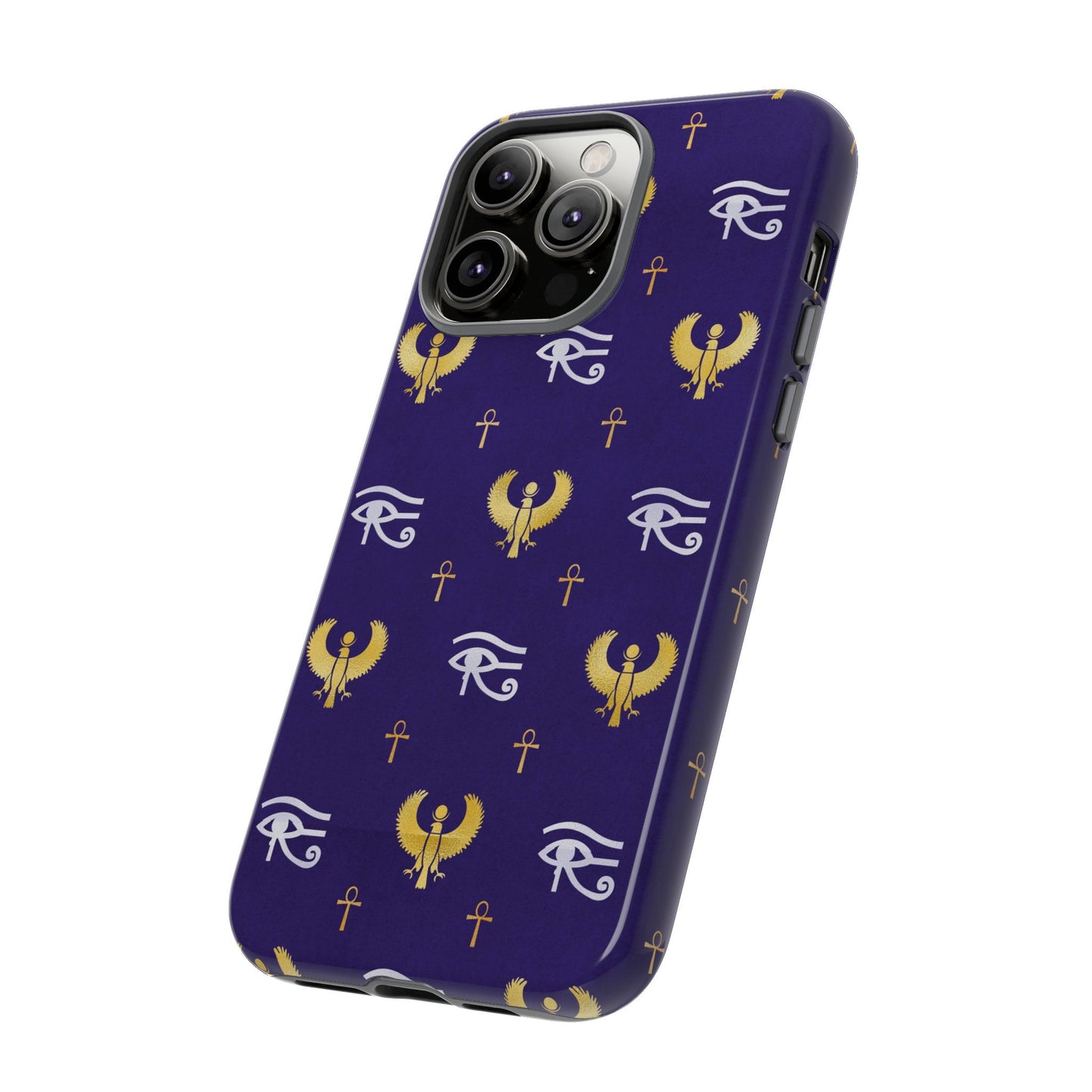 Blue Gold Egyptian iPhone Tough Cases | Egyptian iPhone Case | Afrocentric iPhone Case
