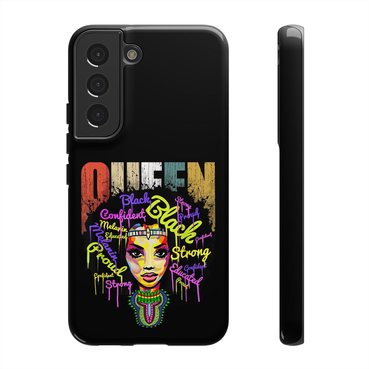 Black Queen Samsung Tough Cases | African Samsung Case | Afrocentric Samsung Case | Ankara Samsung Phone Case