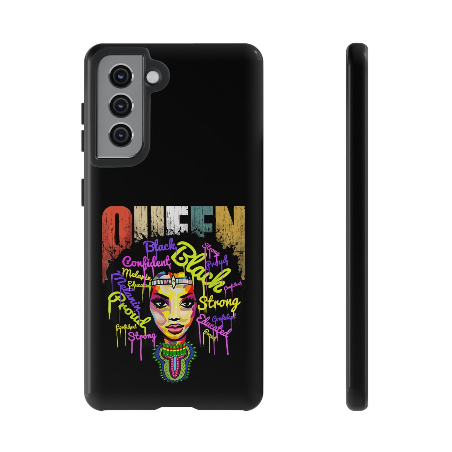 Black Queen Samsung Tough Cases | African Samsung Case | Afrocentric Samsung Case | Ankara Samsung Phone Case