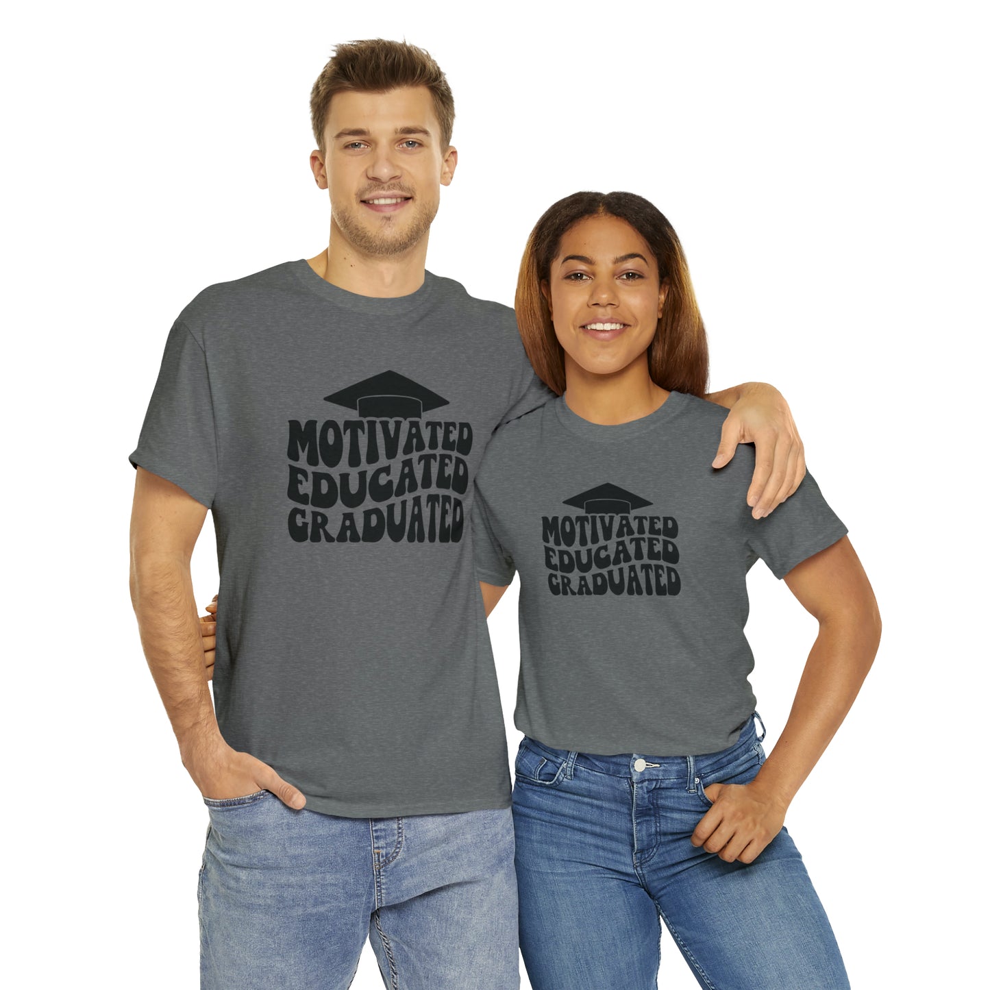 Motivated..Educated..Graduated Cotton Tee